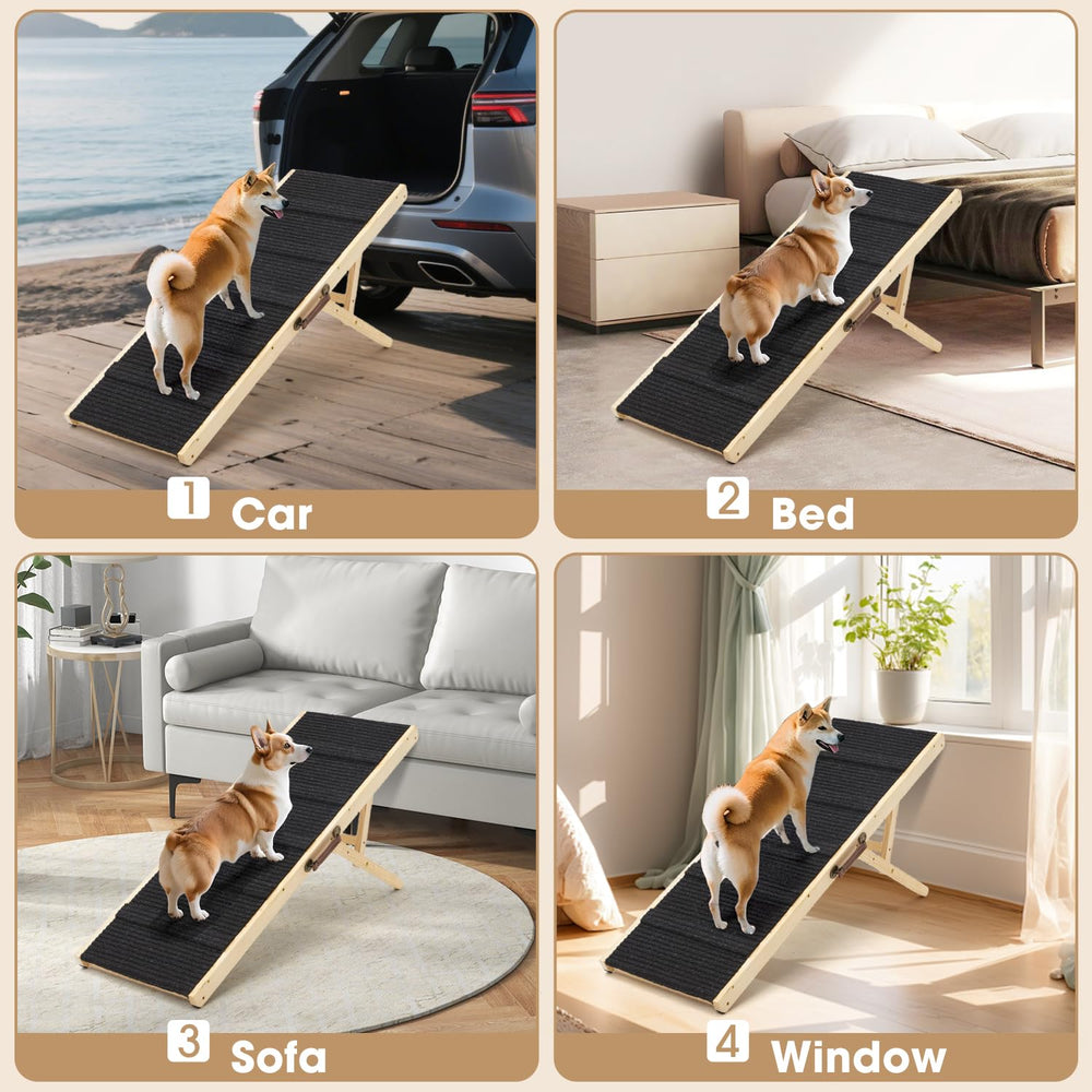 COLZEA dog ramp car-trunk-use showing easy vehicle-to-home transfers