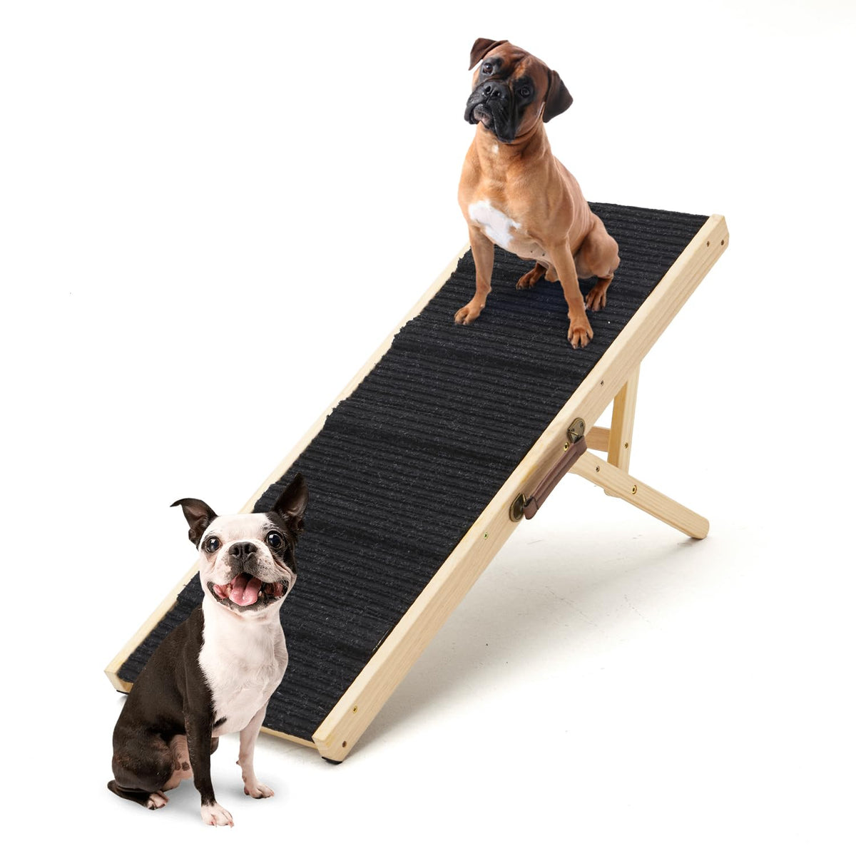 COLZEA dog ramp couch height settings show six adjustable levels for easy access.