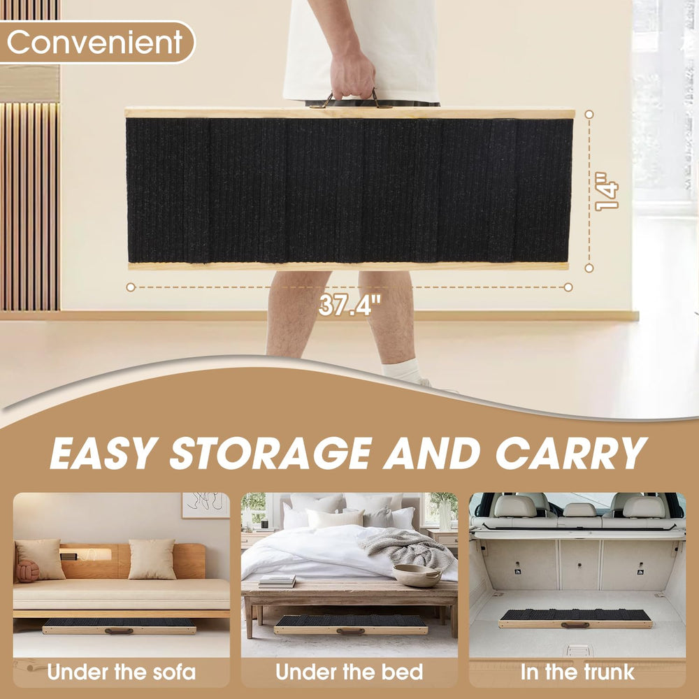 COLZEA ramp features built-in crossbars for superior stability during use.