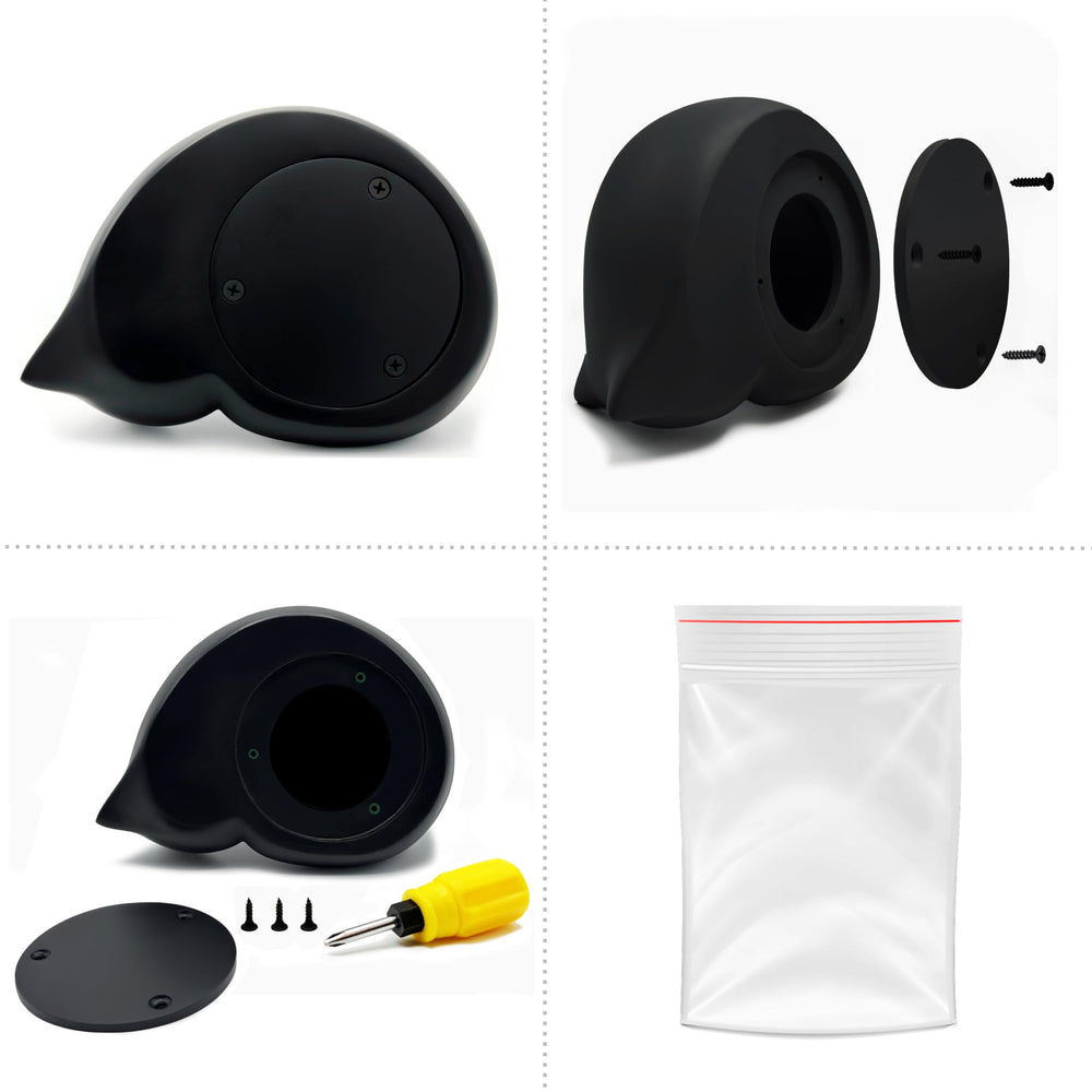 Comemori sleeping cat urn black cap and bag, 0.5L capacity for small to mid-sized pets