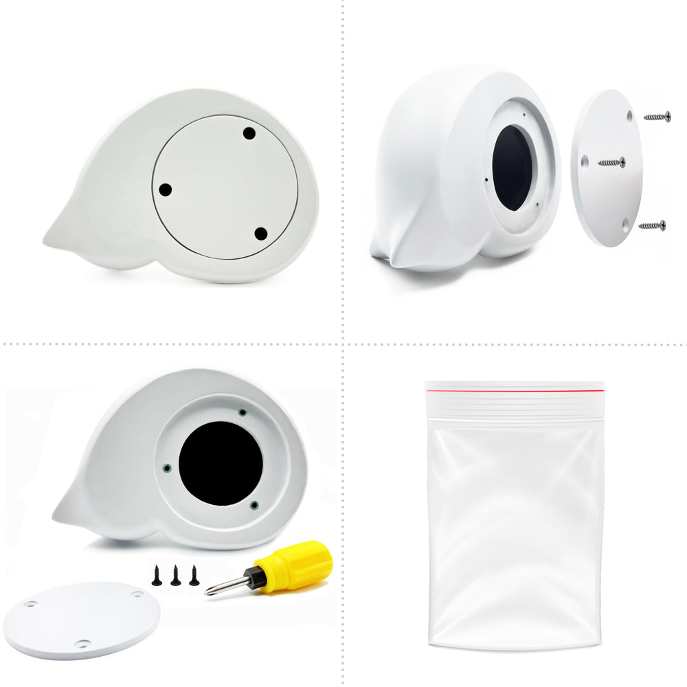 Comemori Sleeping Cat Urn White size reference shows 0.5L capacity for small pets.