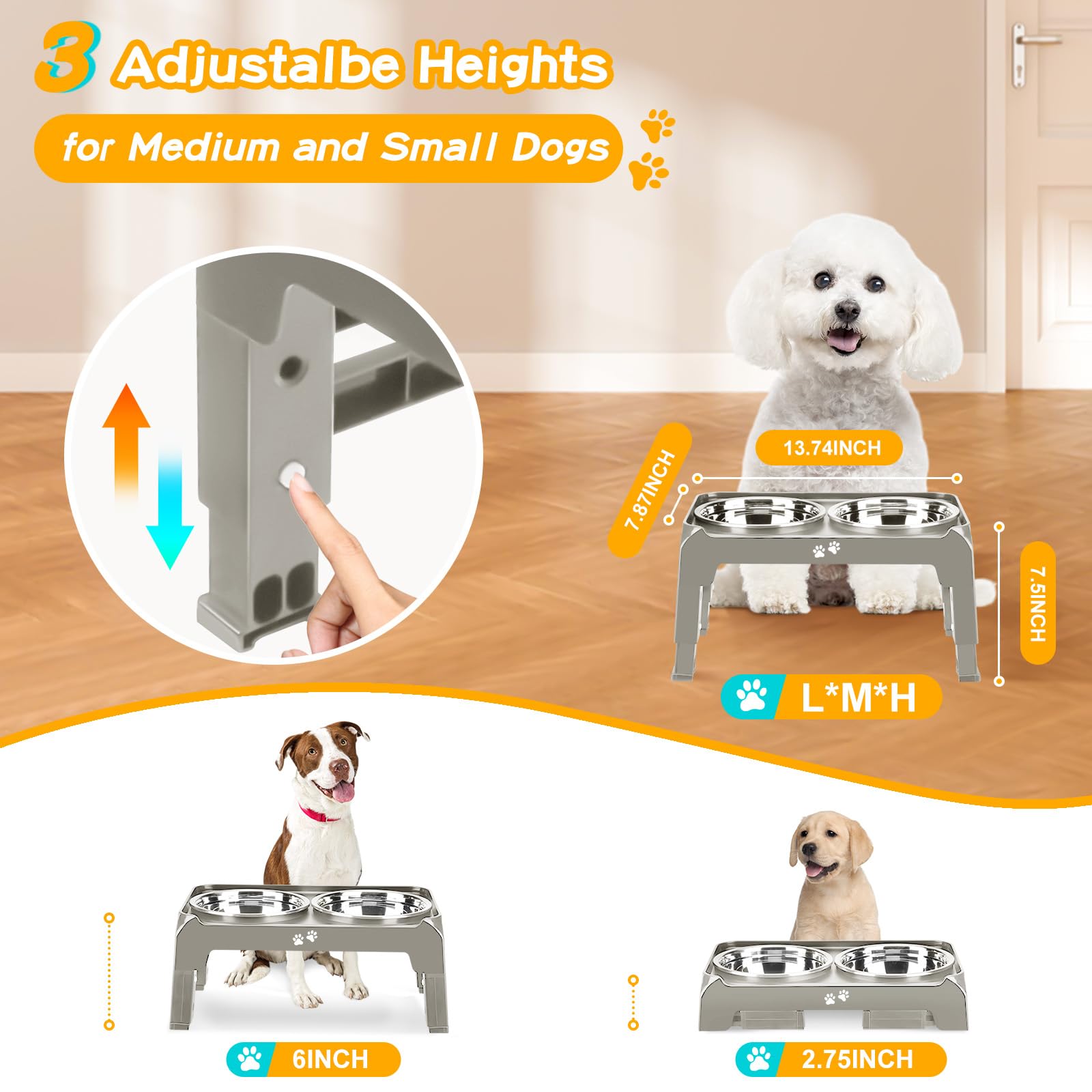 COMESOON adjustable-height 2.75in setup demonstrates compact placement for small spaces