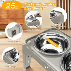 COMESOON adjustable-height 7.5in setting provides comfortable neck alignment during meals