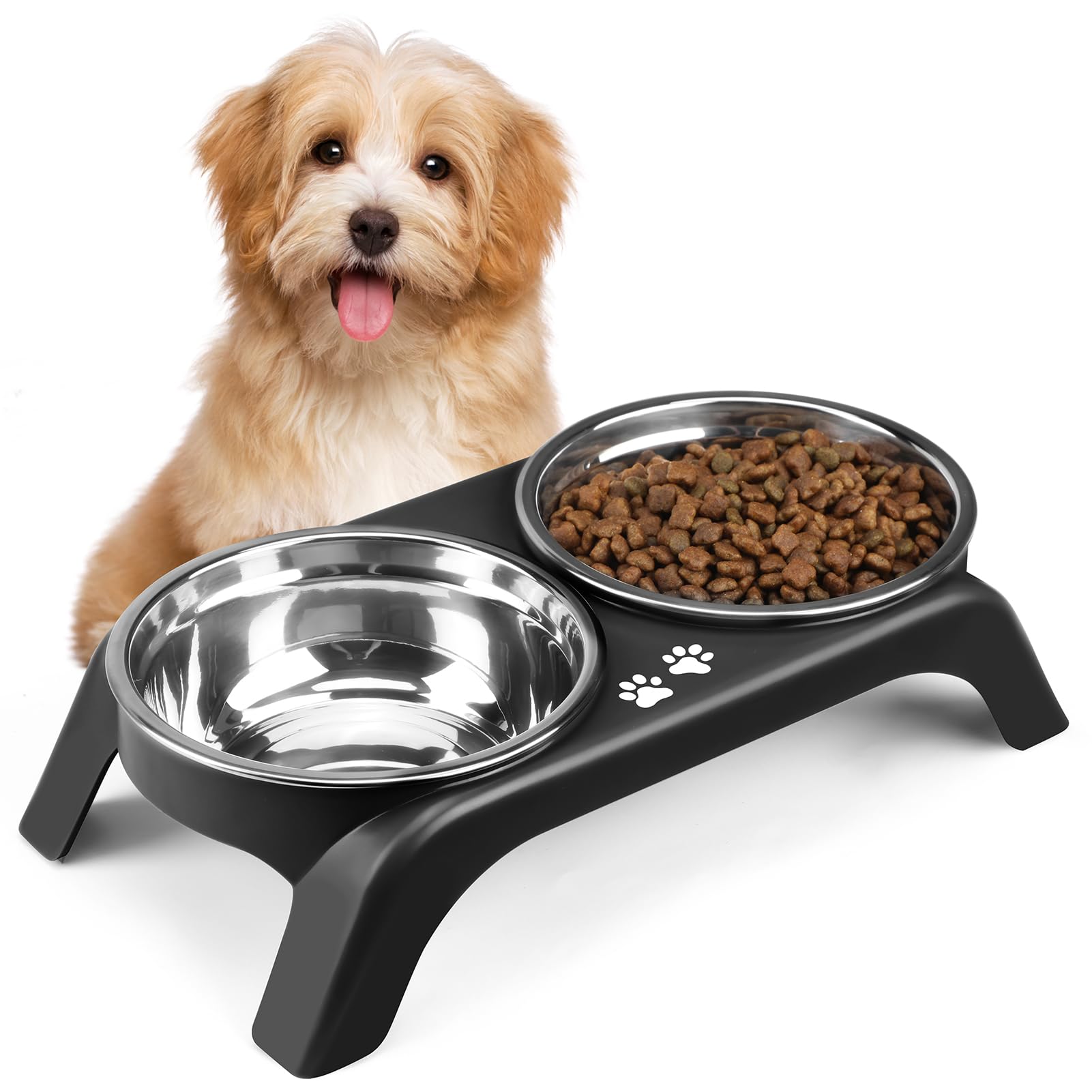 COMESOON elevated cat bowl stand offers easy access during meals.