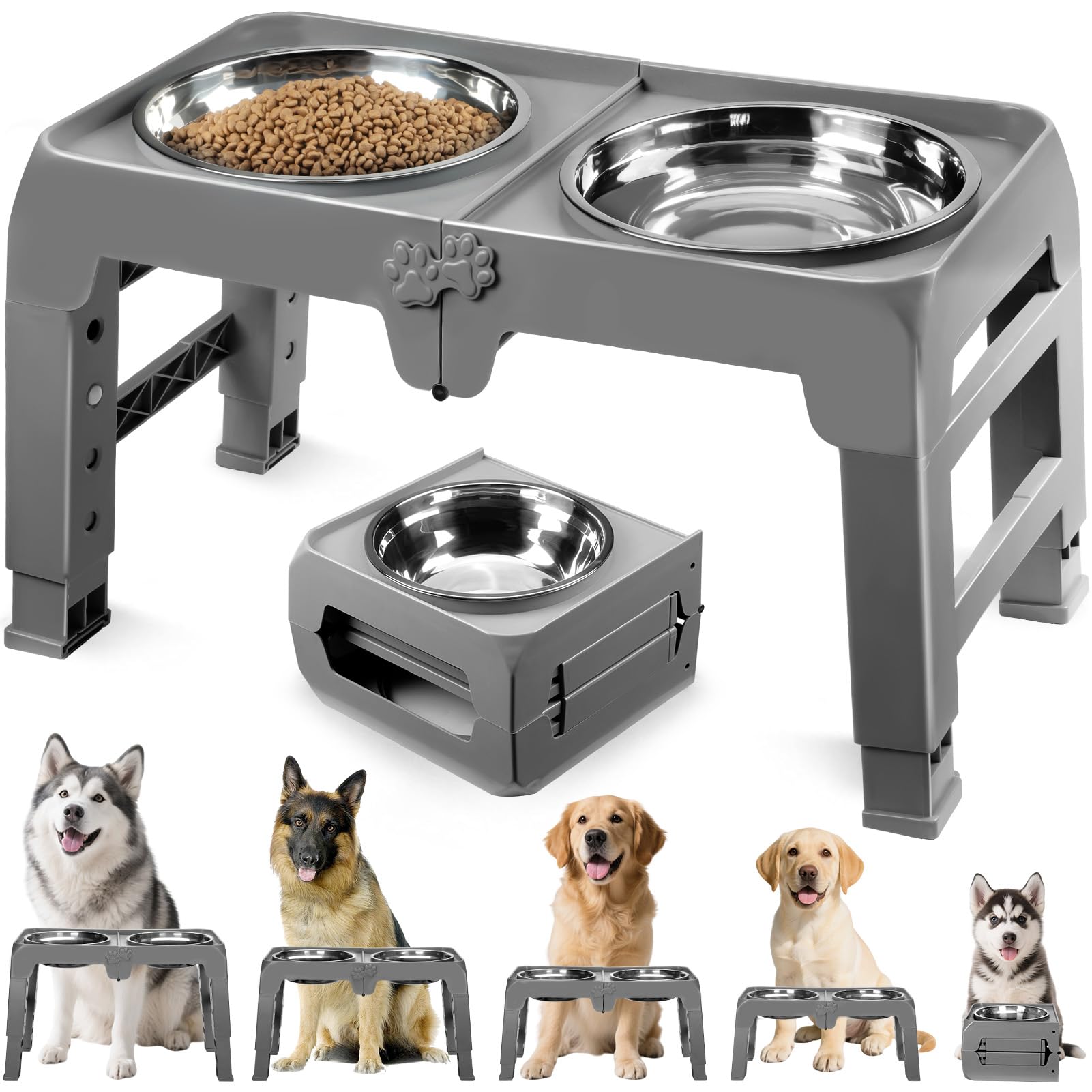 COMESOON elevated-dog-bowl-stand-large-dogs provides stable meals for big breeds.