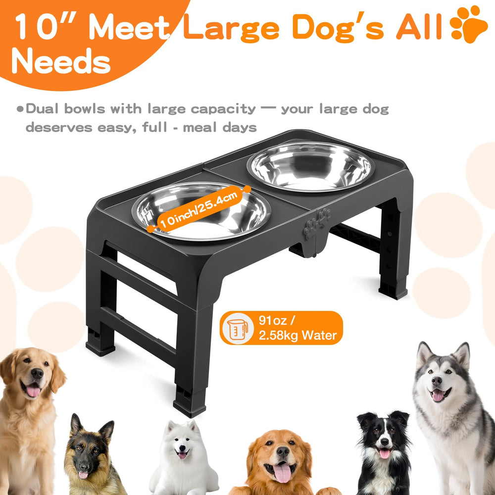 COMESOON five-height adjustable positions fit your dog's height.