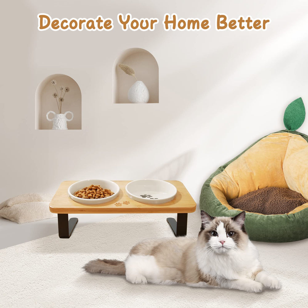 COMESOON modern design complements any cat feeding area