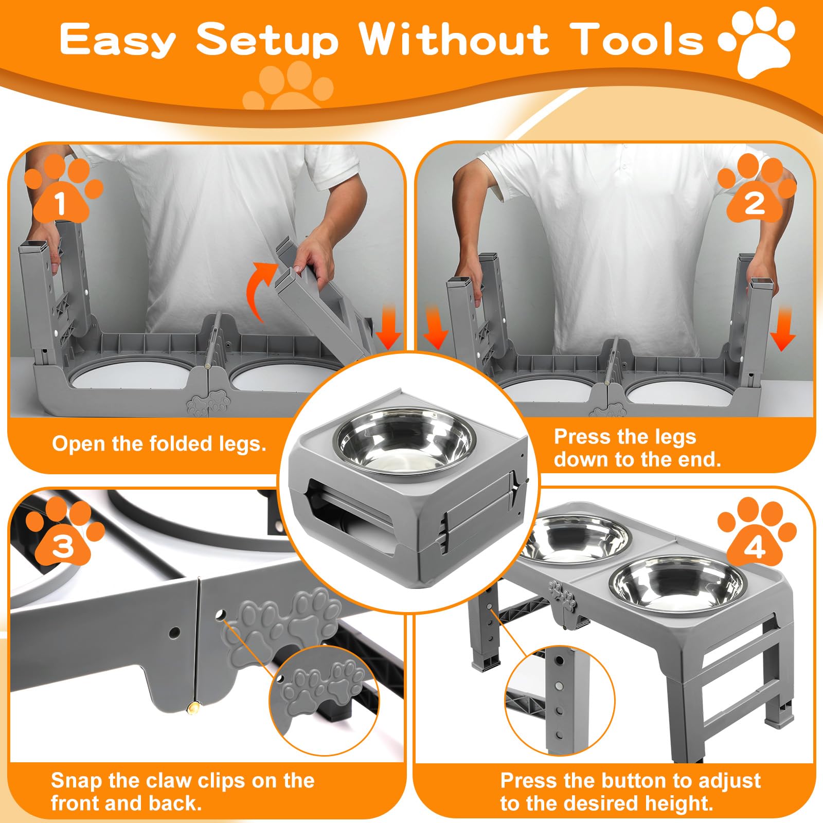 COMESOON portable-travel-dog-feeder ideal for camping or car trips.