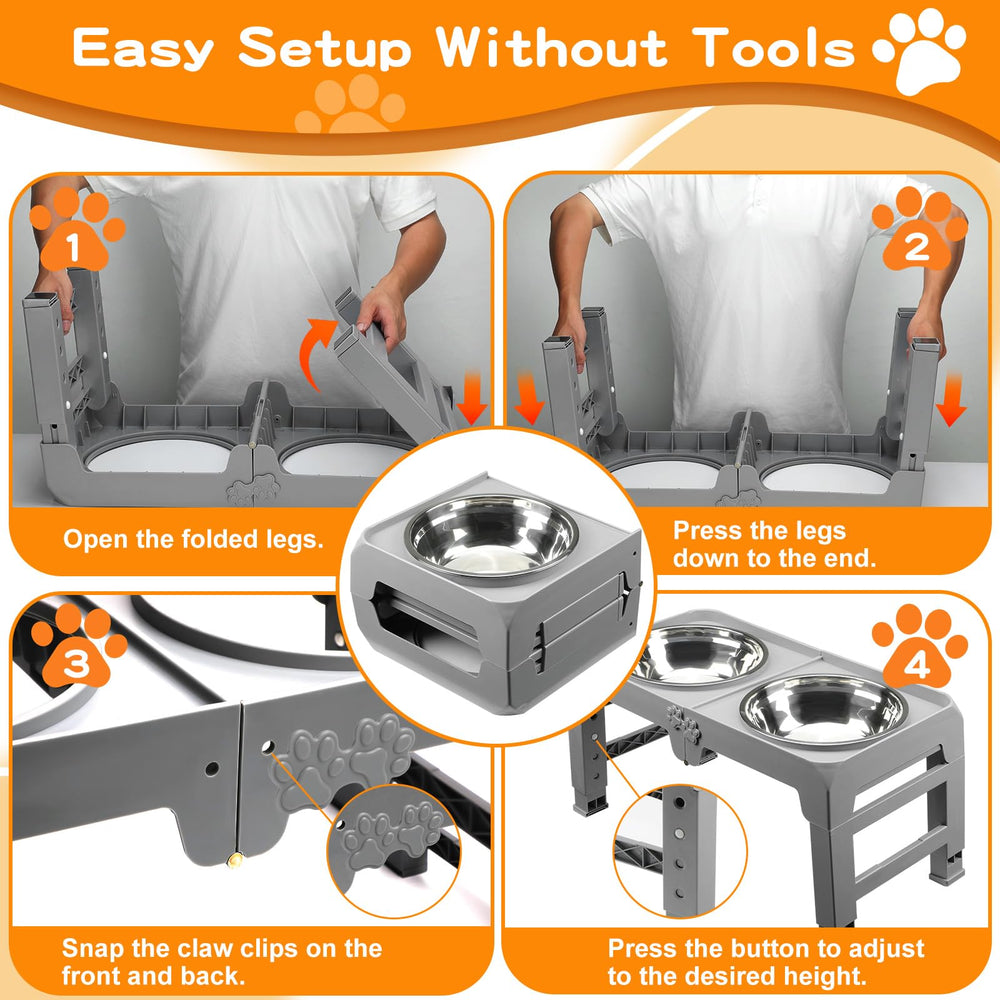 COMESOON portable-travel-dog-feeder ideal for camping or car trips.