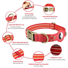 Comfluxe leather-nylon hybrid collar combines durability with style