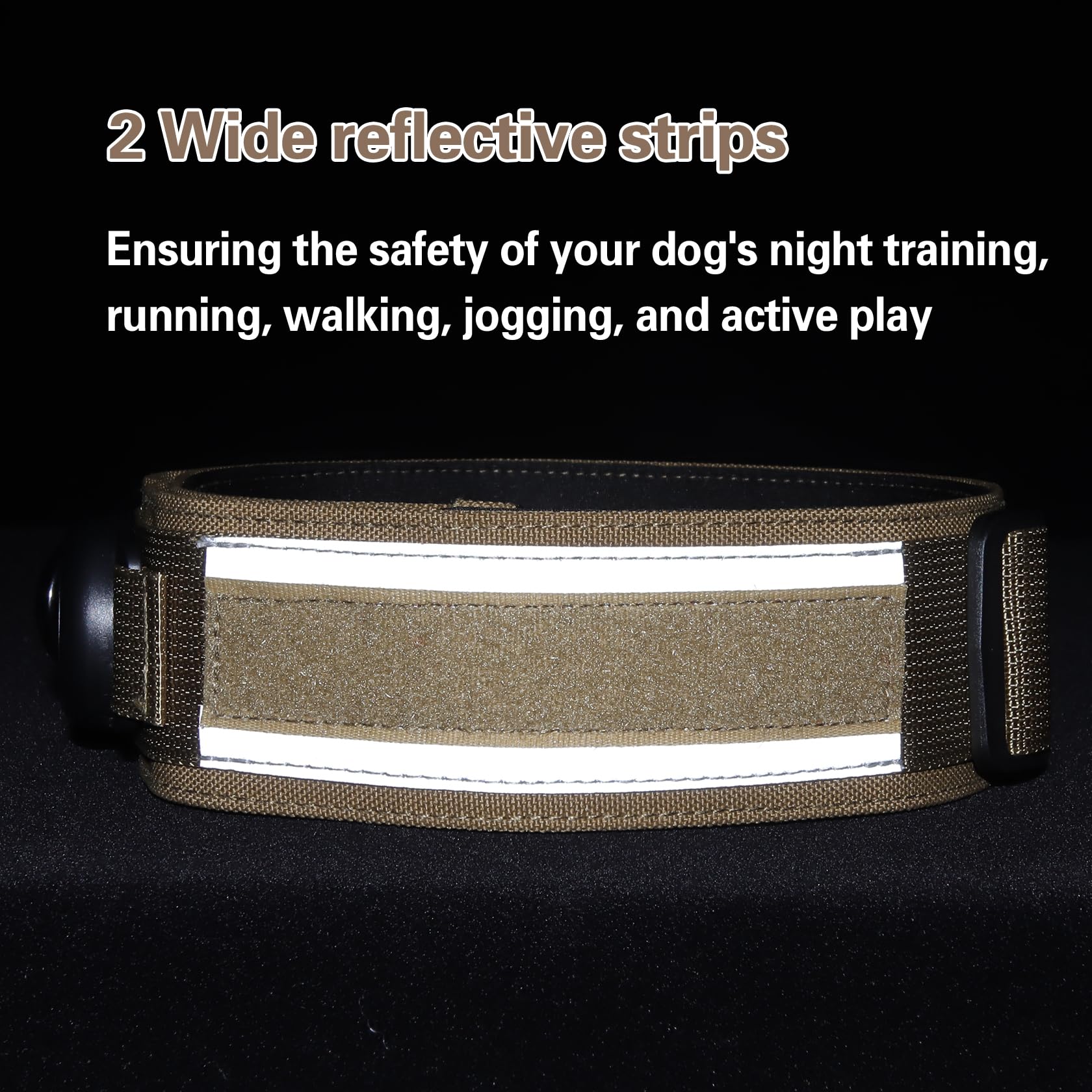 Waterproof nylon on the Comfluxe collar keeps it comfortable in rain.