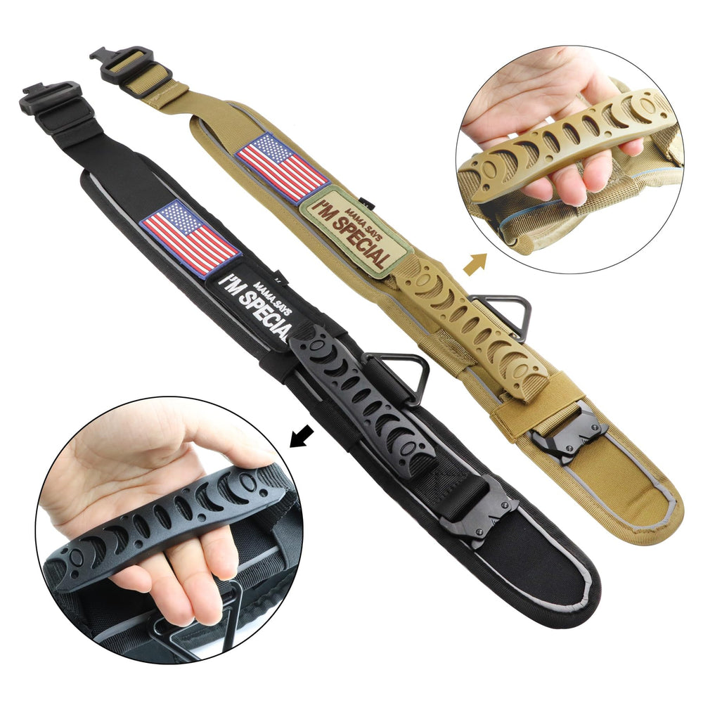 Khaki-colored finish blends with outdoor gear for a versatile everyday collar.