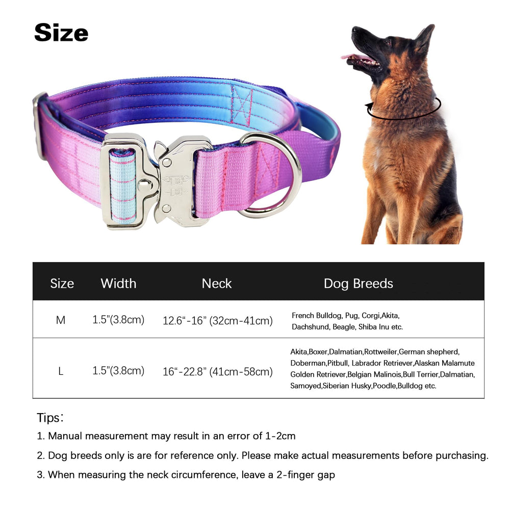 Comfluxe quick-release-buckle collar is easy to put on and secure for outdoor adventures.