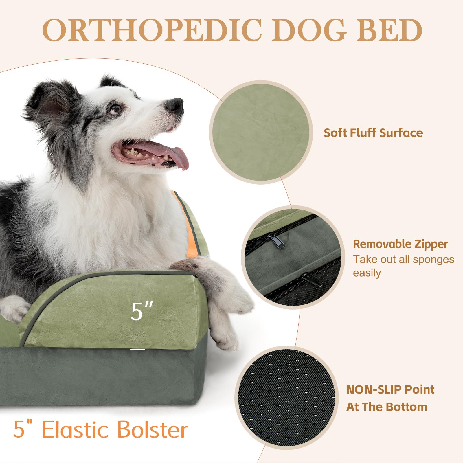Comfort Expression dog-bed-non-slip-bottom keeps bed in place during play.
