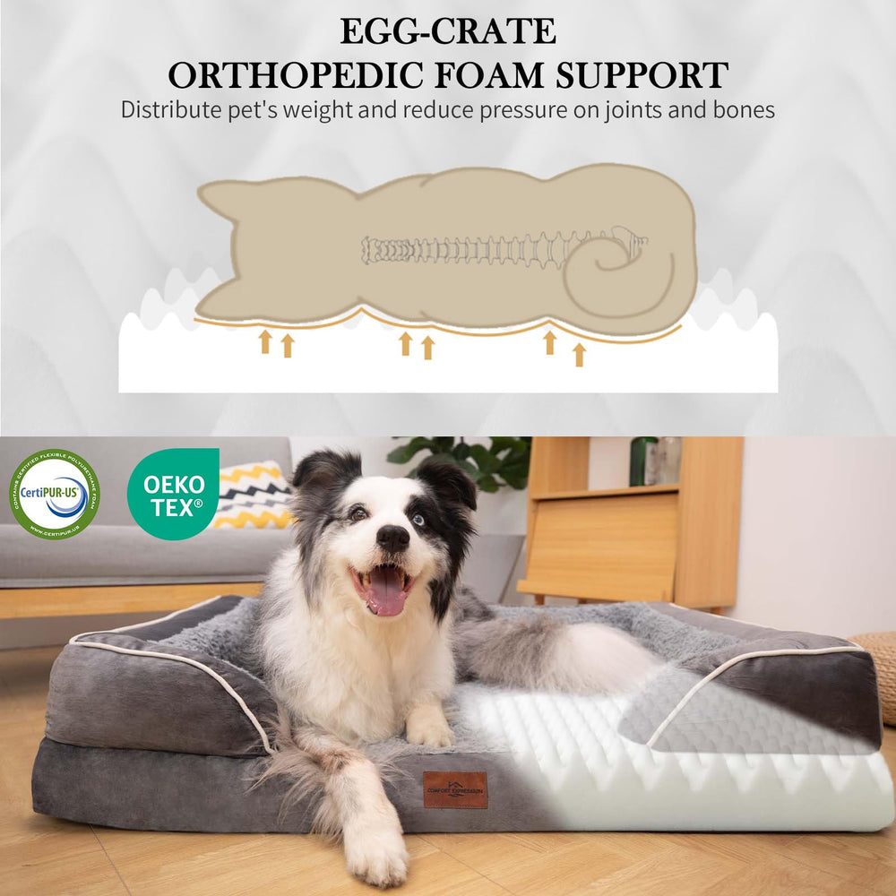 comfort expression dog bed waterproof cover demonstrates easy cleaning and liquid protection.