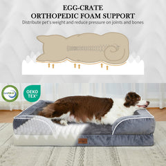 Comfort Expression egg-crate-foam-28d provides joint-supporting comfort for dogs.