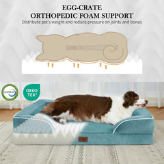 Comfort Expression egg crate foam 3.5 inch supports joints with even weight distribution.