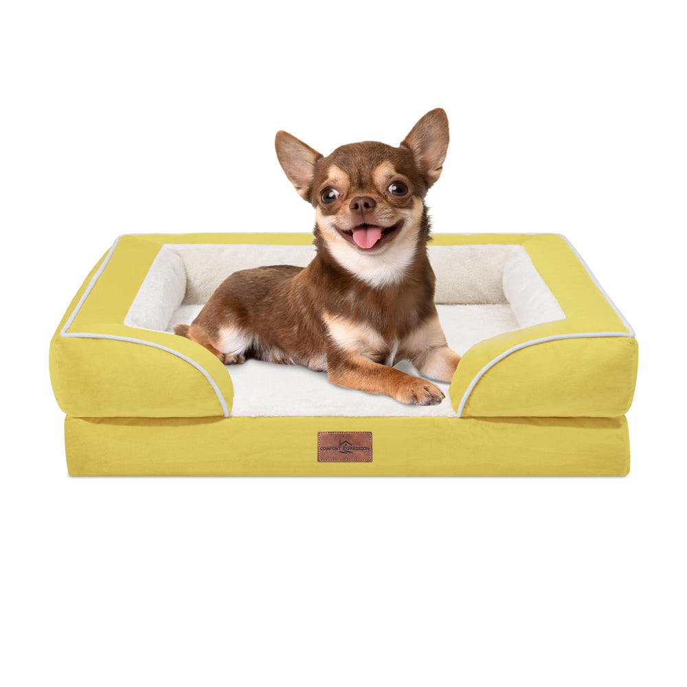 Comfort Expression orthopedic bed with egg crate foam supports joints for small dogs