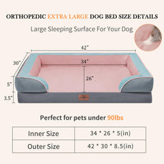 Comfort Expression orthopedic bed non-slip bottom prevents sliding during play or rest
