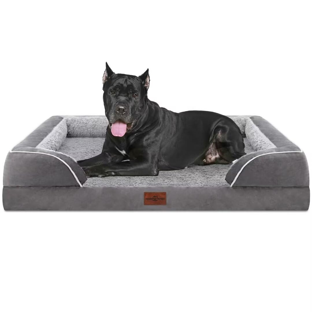 Comfort Expression orthopedic bed XXL with egg crate foam closeup showing joint-supporting design for large dogs