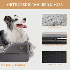 Comfort Expression orthopedic dog bed memory foam detail shows four-inch egg foam and gel layer