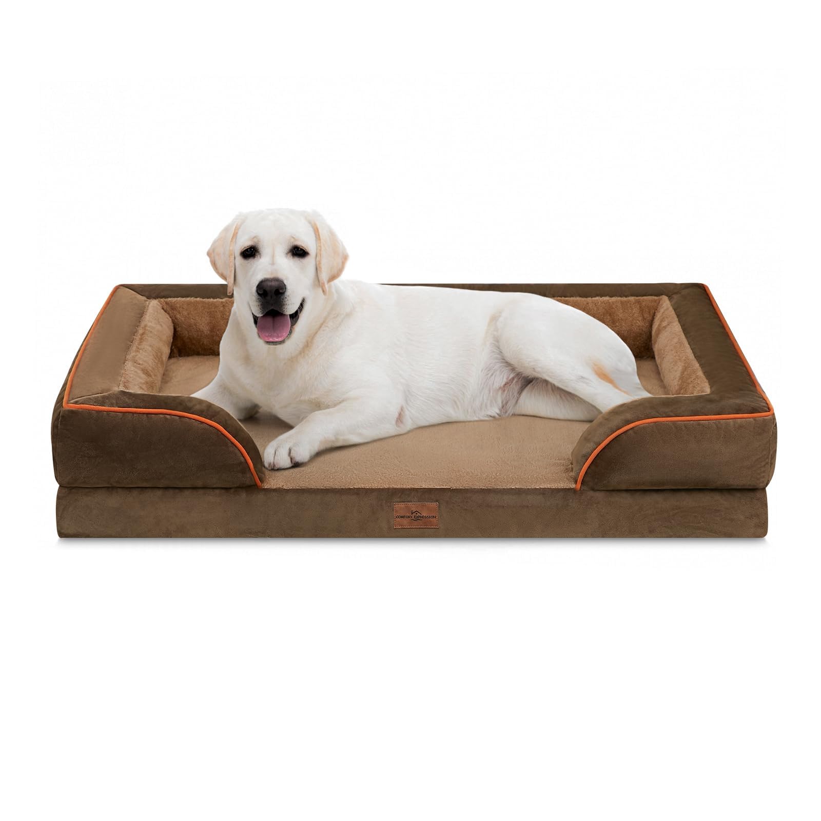 Comfort Expression orthopedic dog bed 45x35 front view showing roomy space for large dogs