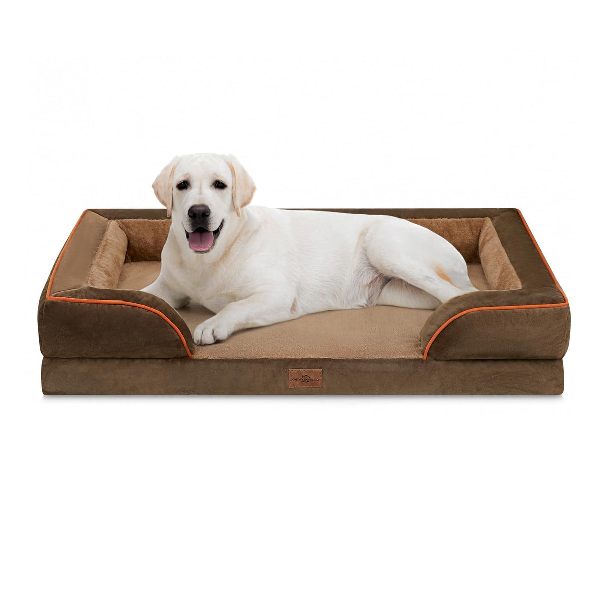 Comfort Expression orthopedic dog bed 45x35 front view showing roomy space for large dogs