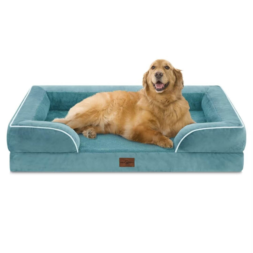 Comfort Expression orthopedic dog bed assembled showing four-sided wrap for secure comfort.
