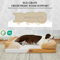 Comfort Expression orthopedic bed with egg crate foam provides joint-supporting comfort.