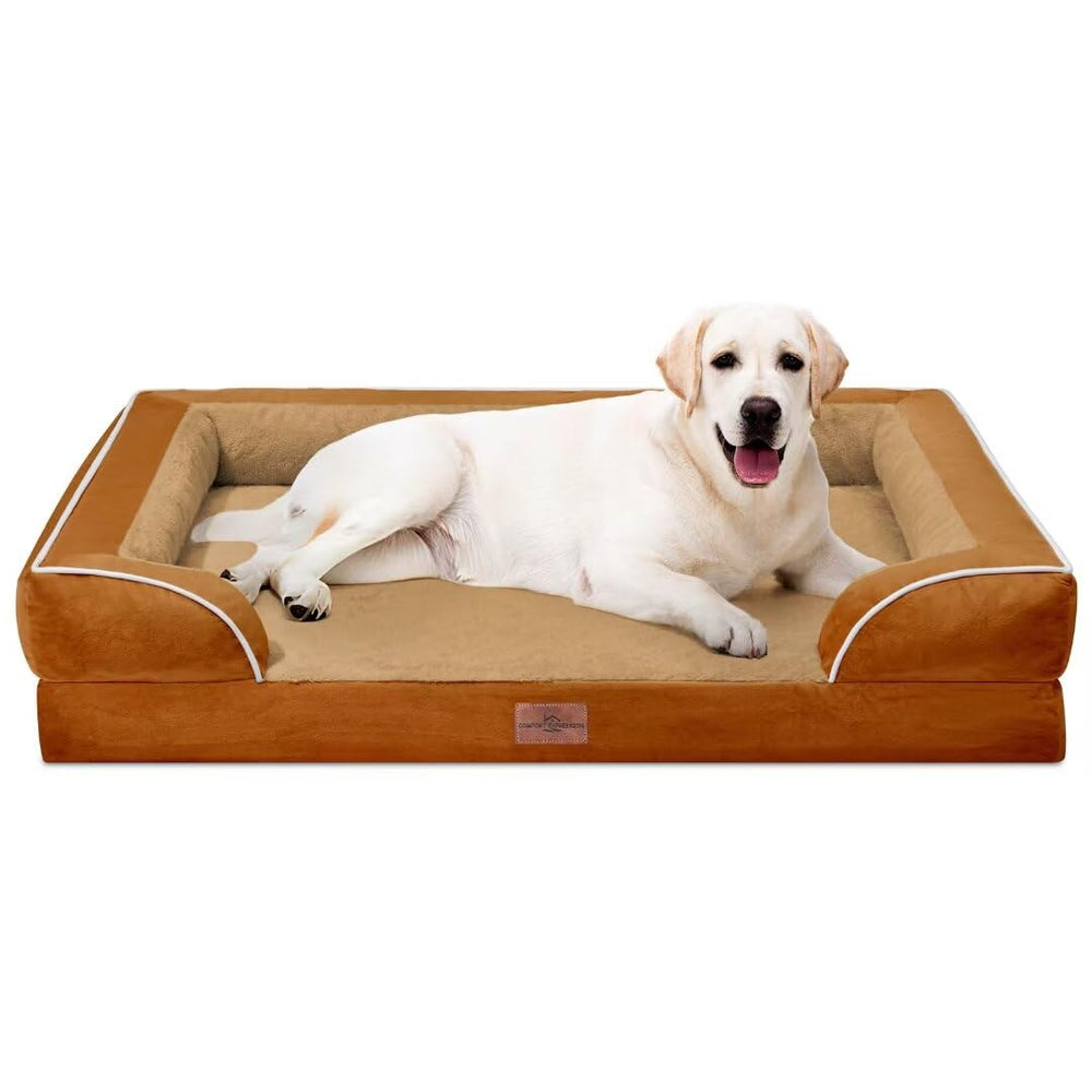 Comfort Expression orthopedic dog bed closeup shows egg crate foam for joint support.