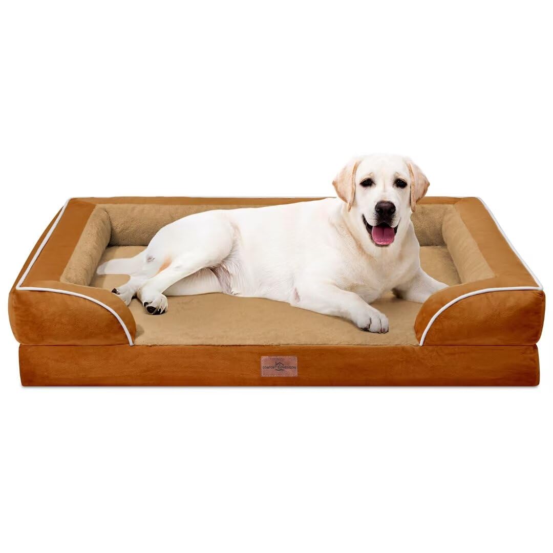 Comfort Expression orthopedic dog bed closeup shows egg crate foam for joint support.