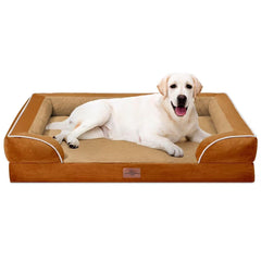 Comfort Expression orthopedic dog bed closeup shows egg crate foam for joint support.