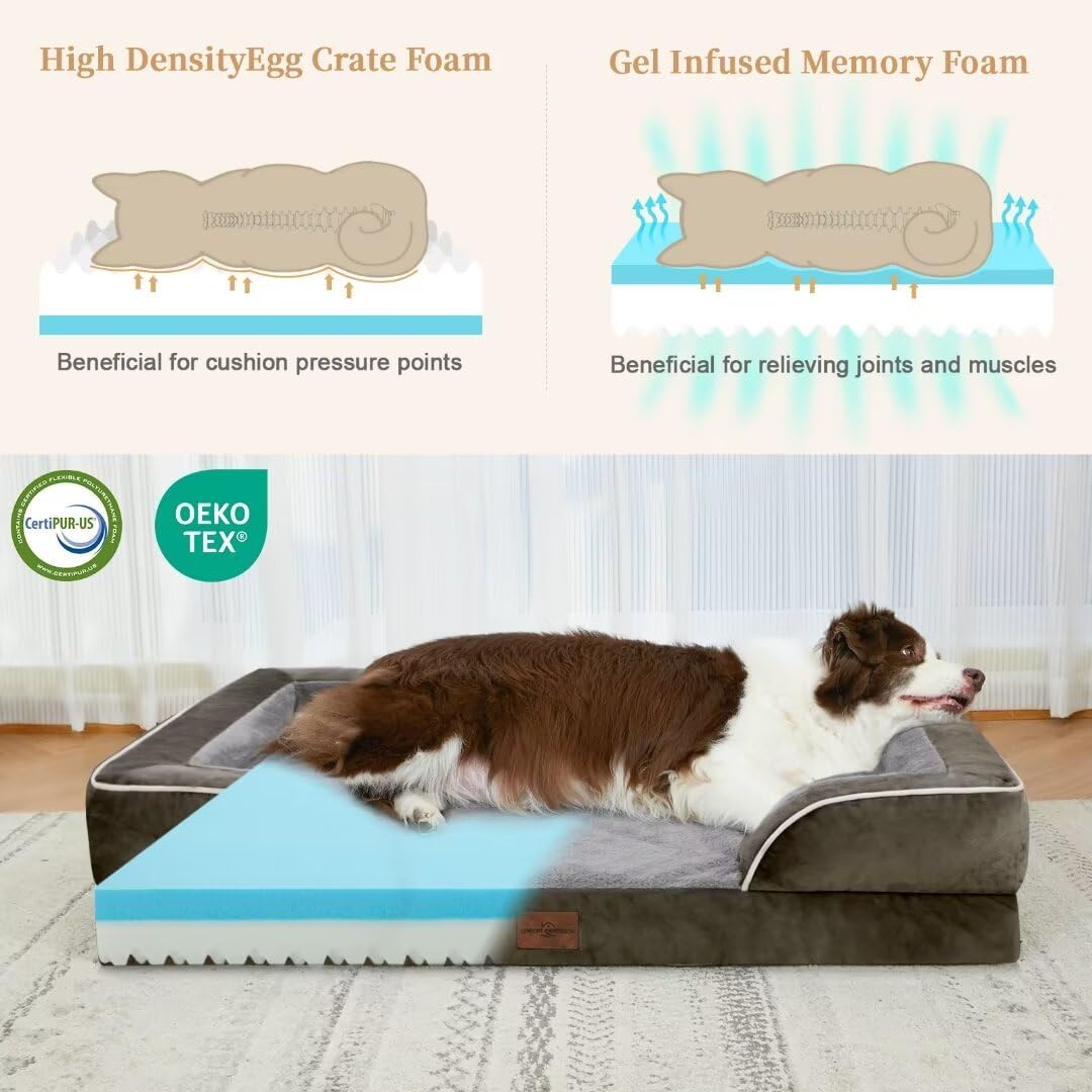 Comfort Expression bed with gel memory foam offers cooling, comfortable naps.