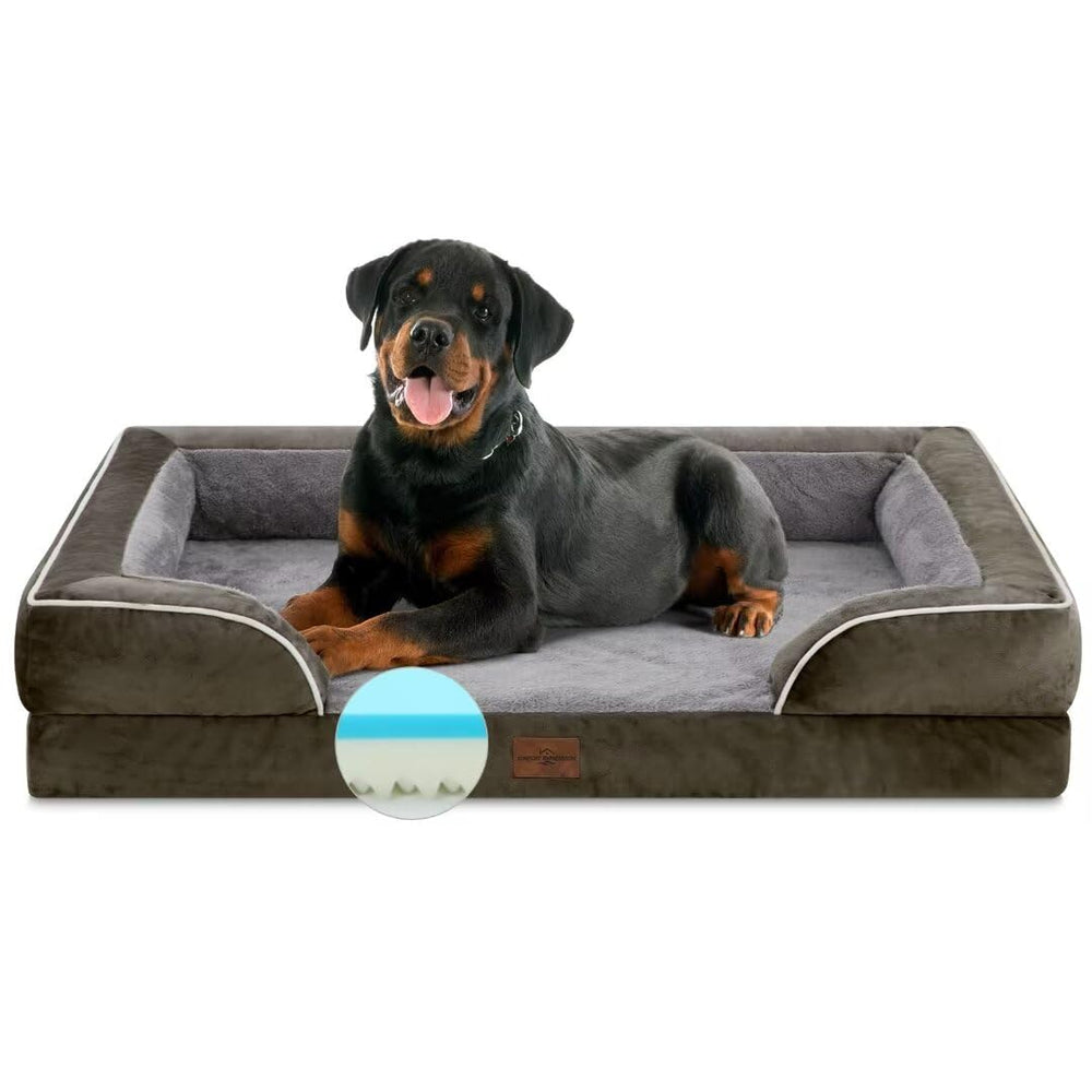 Comfort Expression grey-green fabric looks durable and pet-friendly.