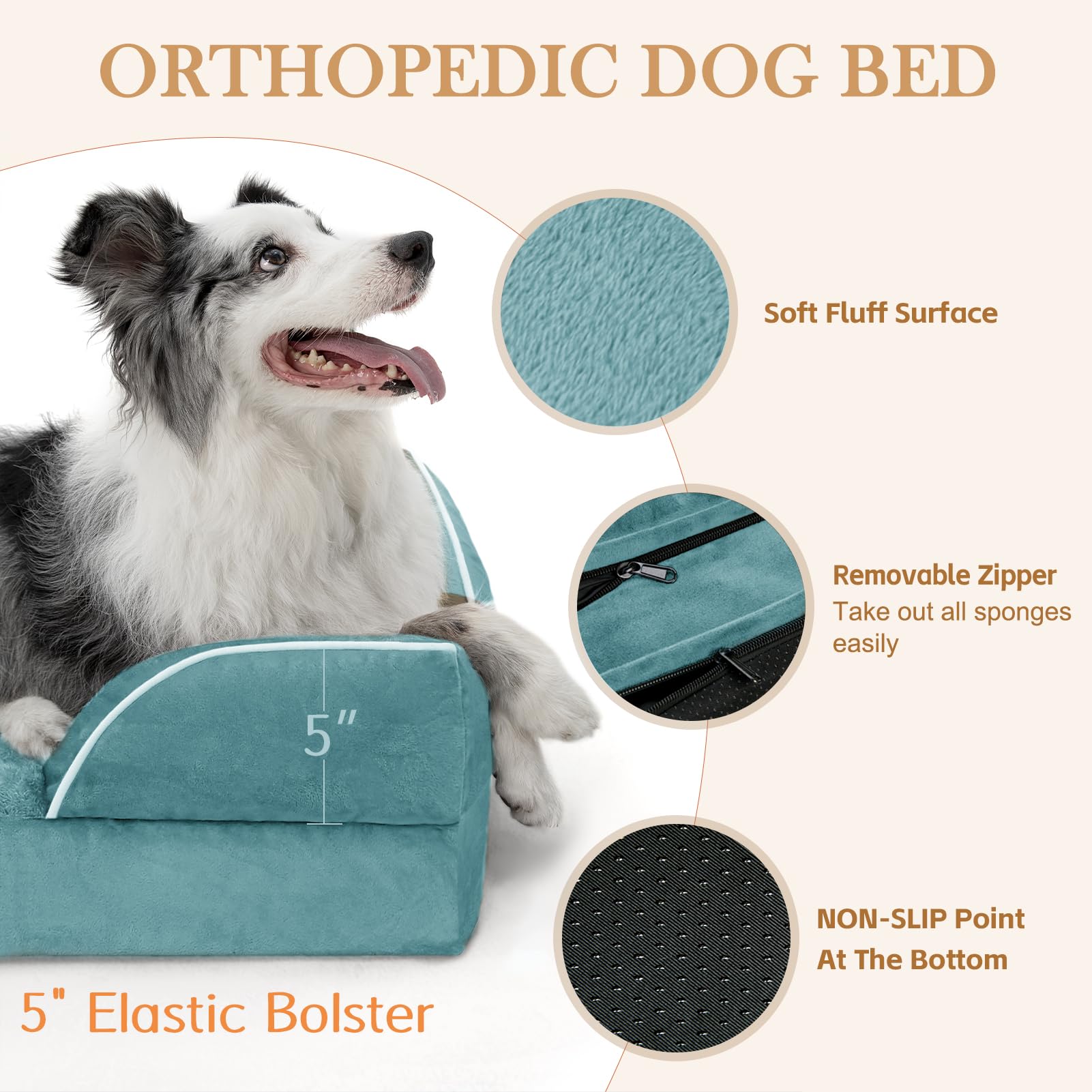 Comfort Expression plush PV surface feels soft on skin, nose, and paws.