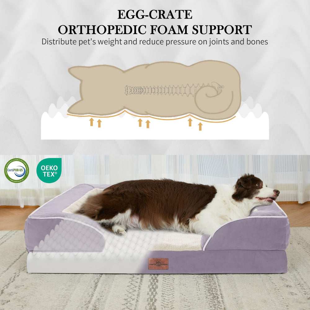 Comfort Expression egg crate foam bed emphasizes even support for muscles and joints.