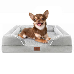 Comfort Expression orthopedic dog bed front view shows secure wrap for neck support