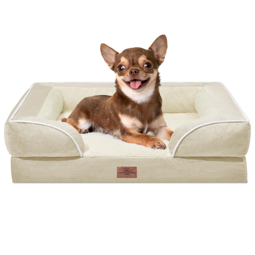 Comfort Expression orthopedic dog bed outer view with secure wrap for small dogs