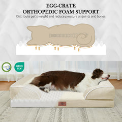 Comfort Expression foam detail shows 28D egg crate support for joints