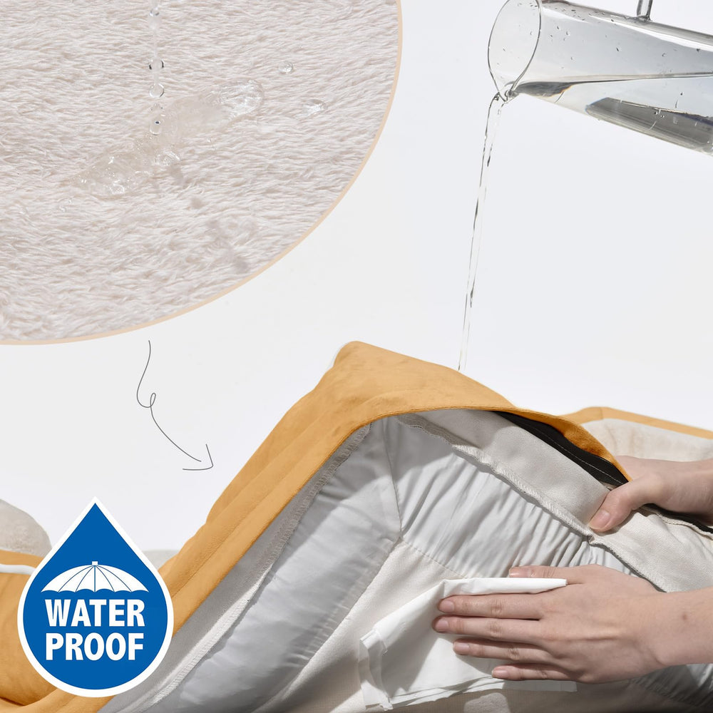 Comfort Expression bed waterproof backing protects foam from spills.