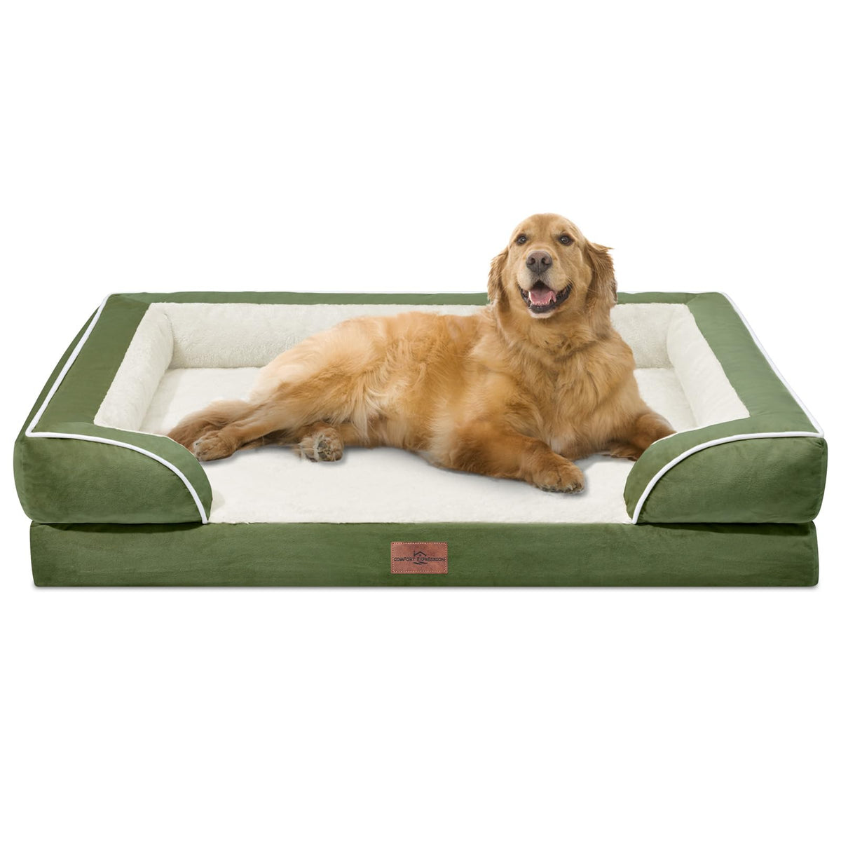 Comfort Expression orthopedic dog bed XL front view highlights extra-large size and joint-supporting foam