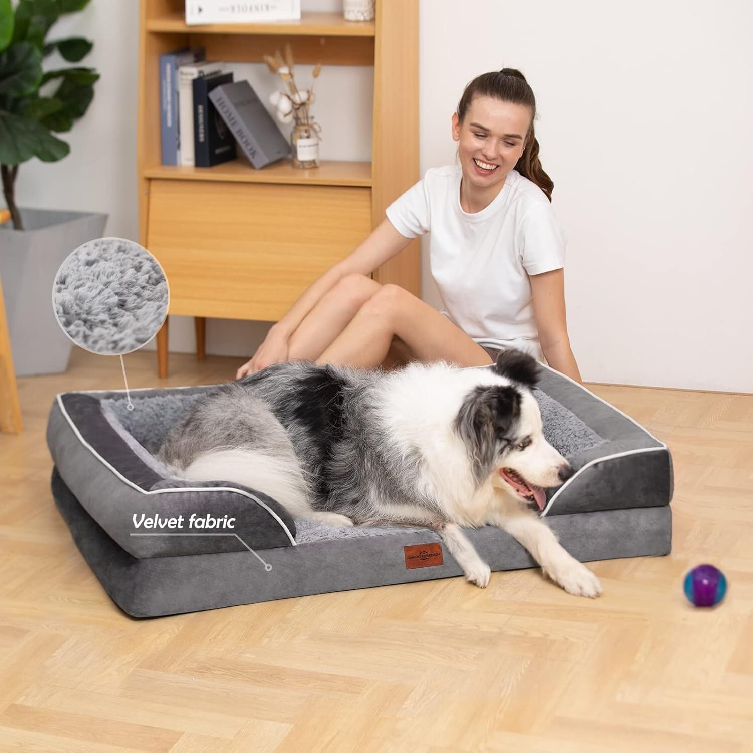 Comfort Expression soft PV plush surface gentle on skin and paws