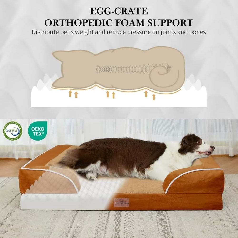 Comfort Expression xl dog bed wrap design demonstrates secure four sided neck support.