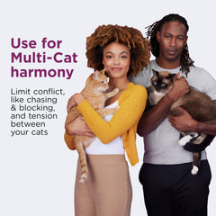 Comfort Zone cat calming pheromones bottle closeup highlights drug-free, safe anxiety-support concept.