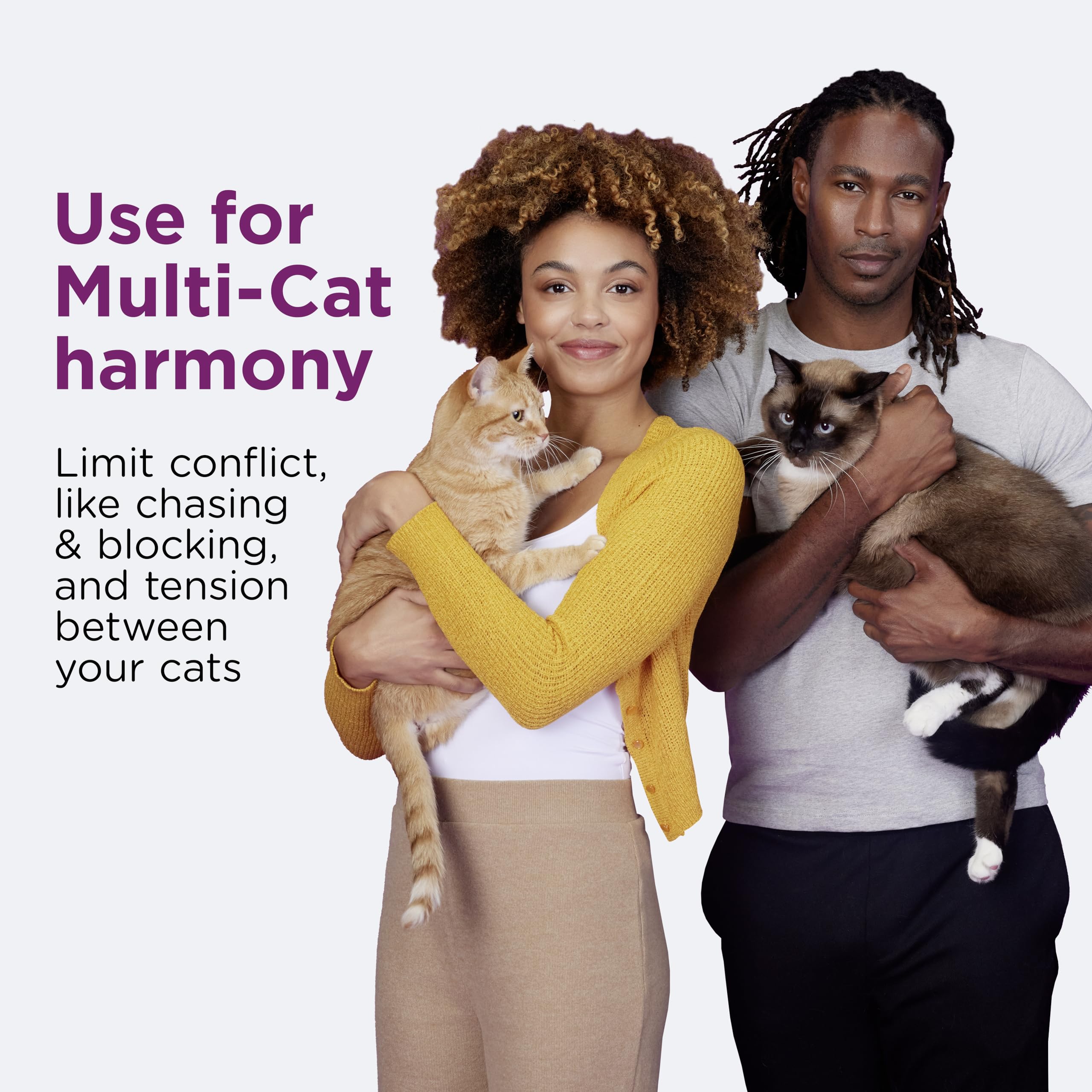 Comfort Zone two-pack refills provide ongoing pheromone support for multi-cat harmony.