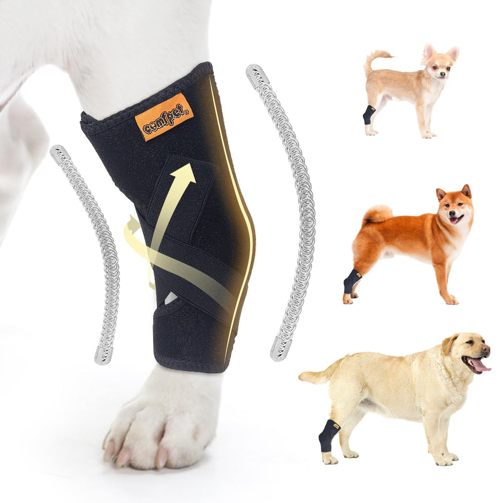 COMFPET dog hock brace side straps stabilize movement for medium dogs