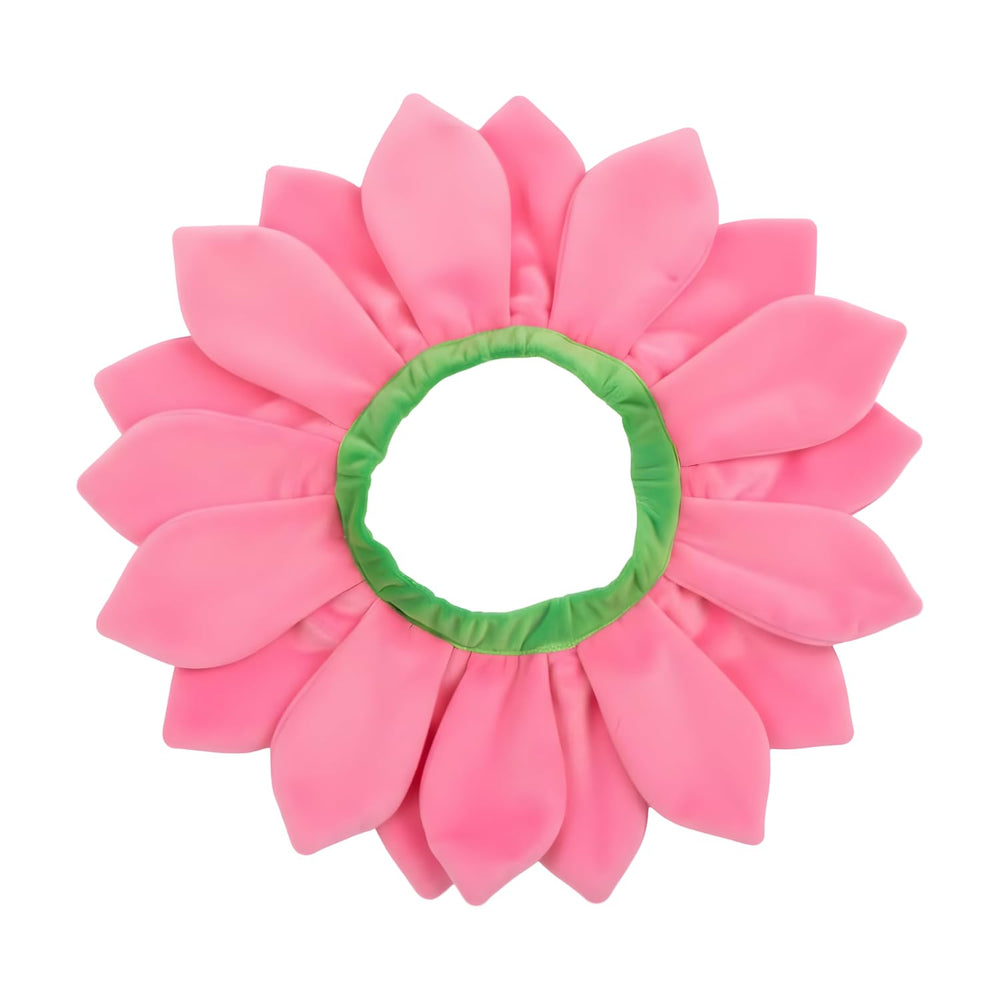 ComfyCamper dog pink flower neckpiece collar easy-to-put-on for seasonal looks.