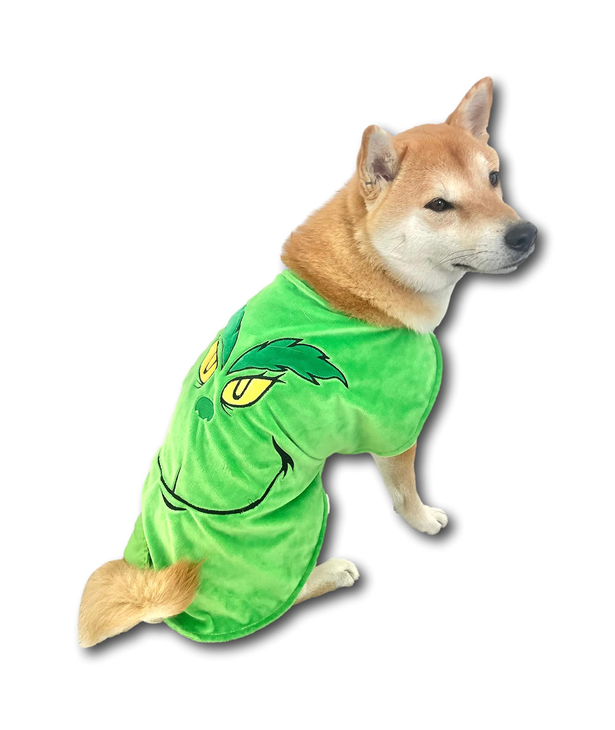 ComfyCamper Green Monster Dog Costume yellow eyes — creates memorable, social-ready looks.