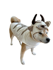 ComfyCamper Oxen Dog Costume hat and cape for festive Halloween photos