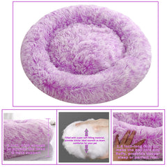 Comlax Calming Donut Bed removable cover image highlights easy washing and care.